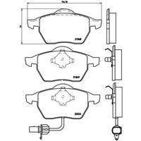 Remblokkenset, schijfrem BREMBO, u.a. für Ford, Seat, VW