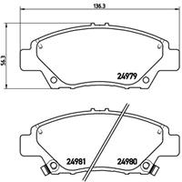 Remblokkenset, schijfrem BREMBO, u.a. für Honda