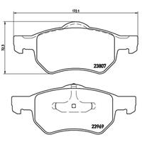 Remblokkenset, schijfrem BREMBO, u.a. für Chrysler