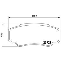 Remblokkenset, schijfrem BREMBO, u.a. für Peugeot, Citroën, Fiat