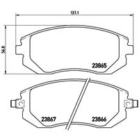 Remblokkenset, schijfrem BREMBO, u.a. für Subaru