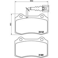 Remblokkenset, schijfrem BREMBO, u.a. für Seat