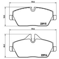 Remblokkenset, schijfrem BREMBO, u.a. für BMW, Mini