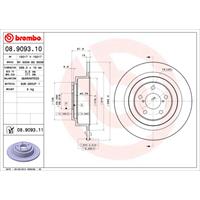 Remschijf COATED DISC LINE BREMBO, Remschijftype: Massief, u.a. für Subaru