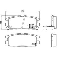 Remblokkenset, schijfrem BREMBO, u.a. für Mitsubishi