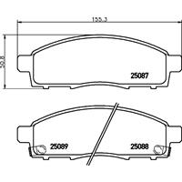 Remblokkenset, schijfrem BREMBO, u.a. für Nissan