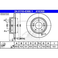 Bremsscheibe | ATE (24.0110-0368.1)