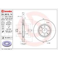 Remschijf COATED DISC LINE BREMBO, Remschijftype: Binnen geventileerd, u.a. für Peugeot