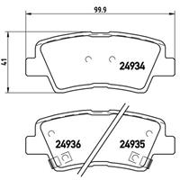 Remblokkenset, schijfrem BREMBO, u.a. für Ssangyong, Hyundai, KIA