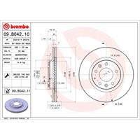 Bremsscheibe 'COATED DISC LINE' | BREMBO (09.B042.11)