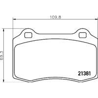 Remblokkenset, schijfrem BREMBO, u.a. für Citroën, Jaguar, DS, Peugeot, Volvo, Daimler, Seat