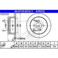 Bremsscheibe | ATE (24.0110-0312.1)