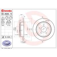 Bremsscheibe 'COATED DISC LINE' | BREMBO (08.A636.11)