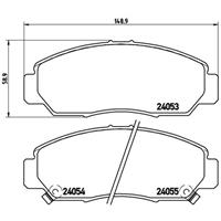 Remblokkenset, schijfrem BREMBO, u.a. für Honda