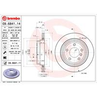 Bremsscheibe 'COATED DISC LINE' | BREMBO (09.6841.11)