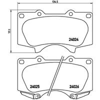 Remblokkenset, schijfrem BREMBO, u.a. für Toyota, Mitsubishi