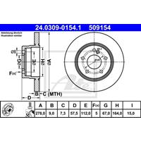 Bremsscheibe 'PowerDisc' | ATE (24.0309-0154.1)