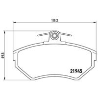 Remblokkenset, schijfrem BREMBO, u.a. für Audi, VW