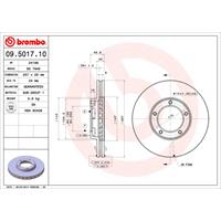 BREMBO Bremsscheiben 09.5017.10 Scheibenbremsen,Bremsscheibe VW,TOYOTA,TARO,HILUX VI Pick-up _N1_,HILUX V Pick-up LN_, KZN1_, VZN1_