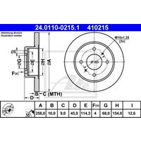 Bremsscheibe | ATE (24.0110-0215.1)