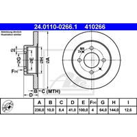 Bremsscheibe | ATE (24.0110-0266.1)