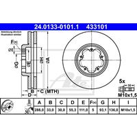 Bremsscheibe | ATE (24.0133-0101.1)