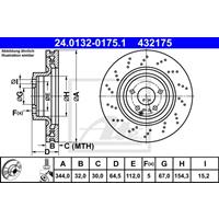 Bremsscheibe | ATE (24.0132-0175.1)