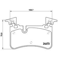 Remblokkenset, schijfrem BREMBO, u.a. für Mercedes-Benz