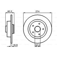 Bremsscheibe BOSCH 0 986 478 744, 1 StÃ¼ck