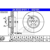 Bremsscheibe 'PowerDisc' | ATE (24.0332-0101.1)