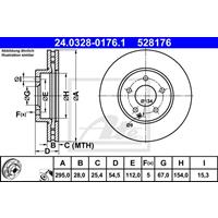 Bremsscheibe 'PowerDisc' | ATE (24.0328-0176.1)