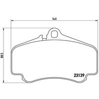 Remblokkenset, schijfrem BREMBO, u.a. für Porsche