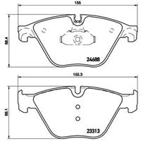 Remblokkenset, schijfrem BREMBO, u.a. für BMW