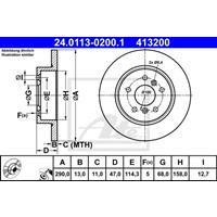 Bremsscheibe | ATE (24.0113-0200.1)