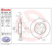 Bremsscheibe | BREMBO (09.9574.40)