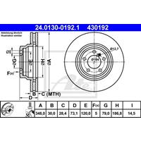 Bremsscheibe | ATE (24.0130-0192.1)