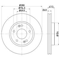 hellapagid Bremsscheibe 'PRO' | HELLA PAGID (8DD 355 120-141)