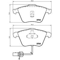 Remblokkenset, schijfrem BREMBO, u.a. für Audi