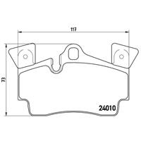 Remblokkenset, schijfrem BREMBO, u.a. für Porsche, Audi