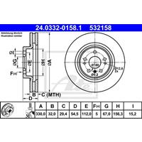 Bremsscheibe 'PowerDisc' | ATE (24.0332-0158.1)