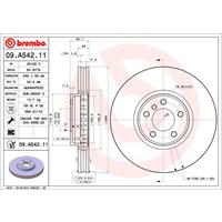 Bremsscheibe Vorderachse Brembo 09.A542.11