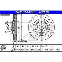 Bremsscheibe | ATE (24.0132-0179.1)