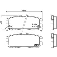 Remblokkenset, schijfrem BREMBO, u.a. für Isuzu, Opel, Vauxhall, Great Wall