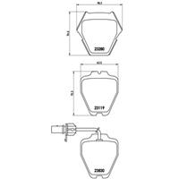 Remblokkenset, schijfrem BREMBO, u.a. für VW, Audi