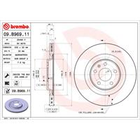 Remschijf COATED DISC LINE BREMBO, Remschijftype: Binnen geventileerd, u.a. für Audi, VW, Porsche