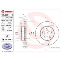 Bremsscheibe 'COATED DISC LINE' | BREMBO (09.8864.11)