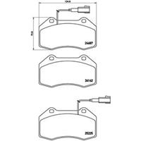 Remblokkenset, schijfrem BREMBO, u.a. für Alfa Romeo, Abarth