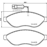 Remblokkenset, schijfrem BREMBO, u.a. für Fiat, Citroën, Peugeot