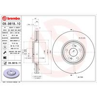 Bremsscheibe 'COATED DISC LINE' | BREMBO (09.9818.11)