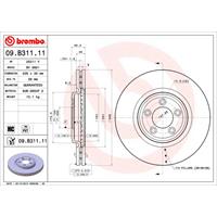 Remschijf COATED DISC LINE BREMBO, Remschijftype: Binnen geventileerd, u.a. für Jaguar, Daimler